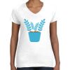 Women's Fine Jersey V-Neck Tee Thumbnail