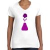 Women's Fine Jersey V-Neck Tee Thumbnail
