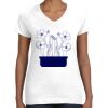 Women's Fine Jersey V-Neck Tee Thumbnail