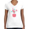 Women's Fine Jersey V-Neck Tee Thumbnail