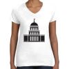 Women's Fine Jersey V-Neck Tee Thumbnail