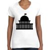 Women's Fine Jersey V-Neck Tee Thumbnail