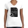 Women's Fine Jersey V-Neck Tee Thumbnail
