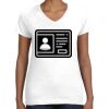 Women's Fine Jersey V-Neck Tee Thumbnail