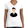 Women's Fine Jersey V-Neck Tee Thumbnail