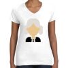 Women's Fine Jersey V-Neck Tee Thumbnail