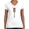 Women's Fine Jersey V-Neck Tee Thumbnail