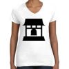 Women's Fine Jersey V-Neck Tee Thumbnail