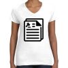 Women's Fine Jersey V-Neck Tee Thumbnail