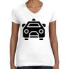 Women's Fine Jersey V-Neck Tee Thumbnail