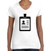 Women's Fine Jersey V-Neck Tee Thumbnail