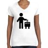 Women's Fine Jersey V-Neck Tee Thumbnail