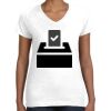 Women's Fine Jersey V-Neck Tee Thumbnail