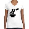 Women's Fine Jersey V-Neck Tee Thumbnail