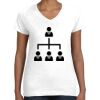 Women's Fine Jersey V-Neck Tee Thumbnail