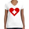 Women's Fine Jersey V-Neck Tee Thumbnail