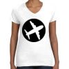 Women's Fine Jersey V-Neck Tee Thumbnail