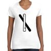 Women's Fine Jersey V-Neck Tee Thumbnail