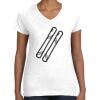 Women's Fine Jersey V-Neck Tee Thumbnail