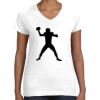 Women's Fine Jersey V-Neck Tee Thumbnail
