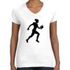 Women's Fine Jersey V-Neck Tee Thumbnail