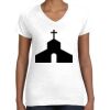 Women's Fine Jersey V-Neck Tee Thumbnail