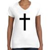 Women's Fine Jersey V-Neck Tee Thumbnail