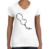 Women's Fine Jersey V-Neck Tee Thumbnail