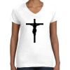 Women's Fine Jersey V-Neck Tee Thumbnail