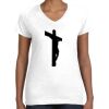 Women's Fine Jersey V-Neck Tee Thumbnail