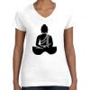 Women's Fine Jersey V-Neck Tee Thumbnail