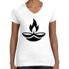 Women's Fine Jersey V-Neck Tee Thumbnail