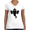 Women's Fine Jersey V-Neck Tee Thumbnail