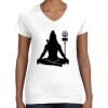 Women's Fine Jersey V-Neck Tee Thumbnail