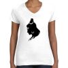 Women's Fine Jersey V-Neck Tee Thumbnail