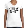 Women's Fine Jersey V-Neck Tee Thumbnail