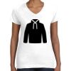 Women's Fine Jersey V-Neck Tee Thumbnail