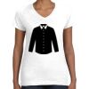 Women's Fine Jersey V-Neck Tee Thumbnail