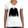 Women's Fine Jersey V-Neck Tee Thumbnail