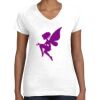 Women's Fine Jersey V-Neck Tee Thumbnail