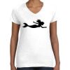 Women's Fine Jersey V-Neck Tee Thumbnail