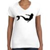 Women's Fine Jersey V-Neck Tee Thumbnail