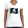 Women's Fine Jersey V-Neck Tee Thumbnail