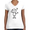 Women's Fine Jersey V-Neck Tee Thumbnail