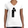 Women's Fine Jersey V-Neck Tee Thumbnail