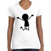 Women's Fine Jersey V-Neck Tee Thumbnail