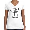 Women's Fine Jersey V-Neck Tee Thumbnail