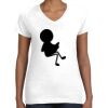 Women's Fine Jersey V-Neck Tee Thumbnail