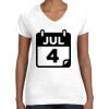 Women's Fine Jersey V-Neck Tee Thumbnail