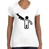 Women's Fine Jersey V-Neck Tee Thumbnail